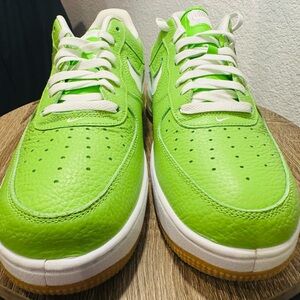 Nike Air Force 1 Low EVO in Action Green with a Gum Yellow